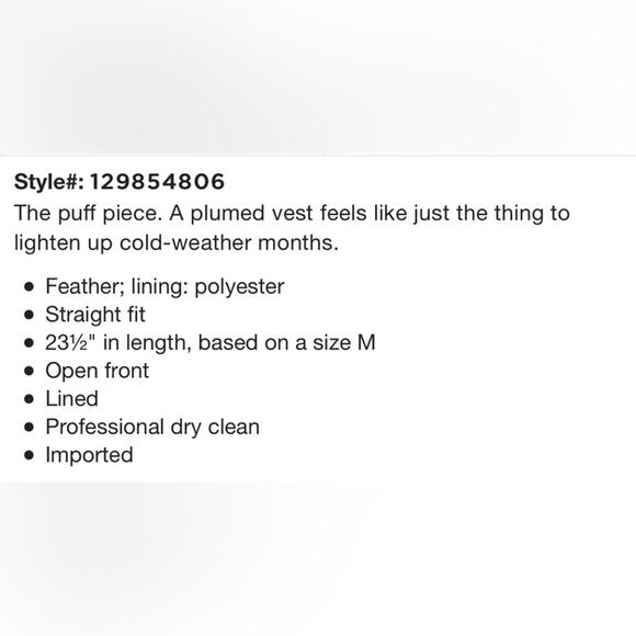 Club Monaco Light Pink Feather Party Vest Size Small - Picture 8 of 8